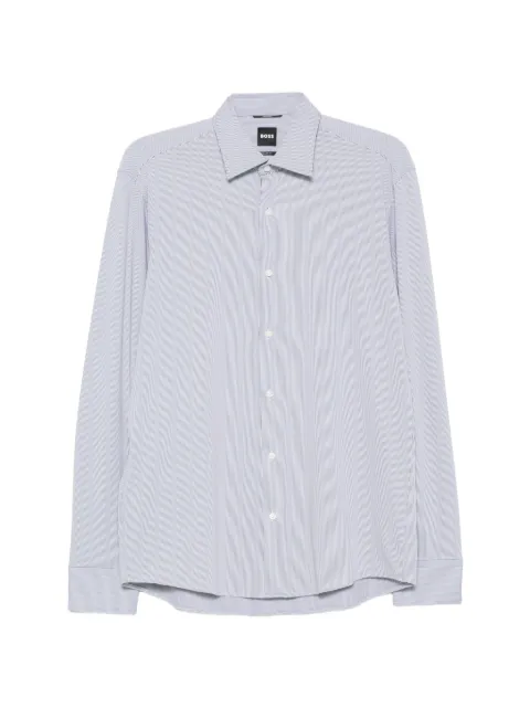 BOSS micro-stripe buttoned shirt