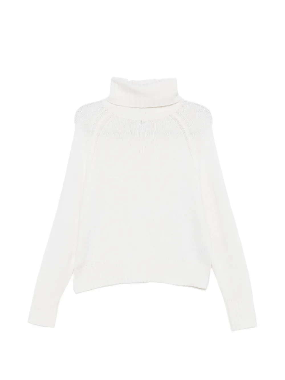 Allude roll-neck raglan-sleeve sweater - Bianco