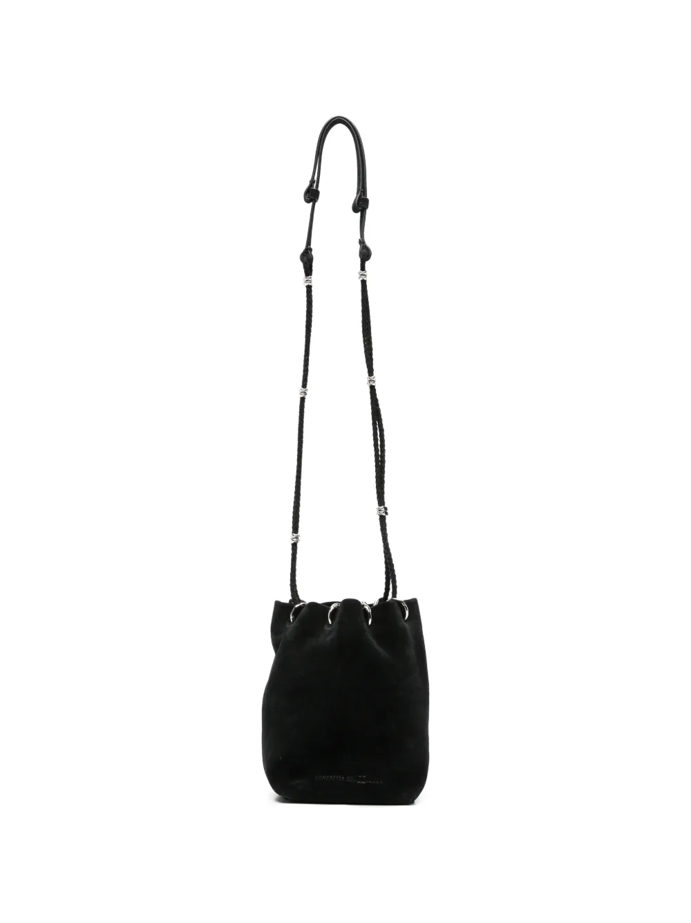 Benedetta Bruzziches suede drawstring bucket bag - Schwarz