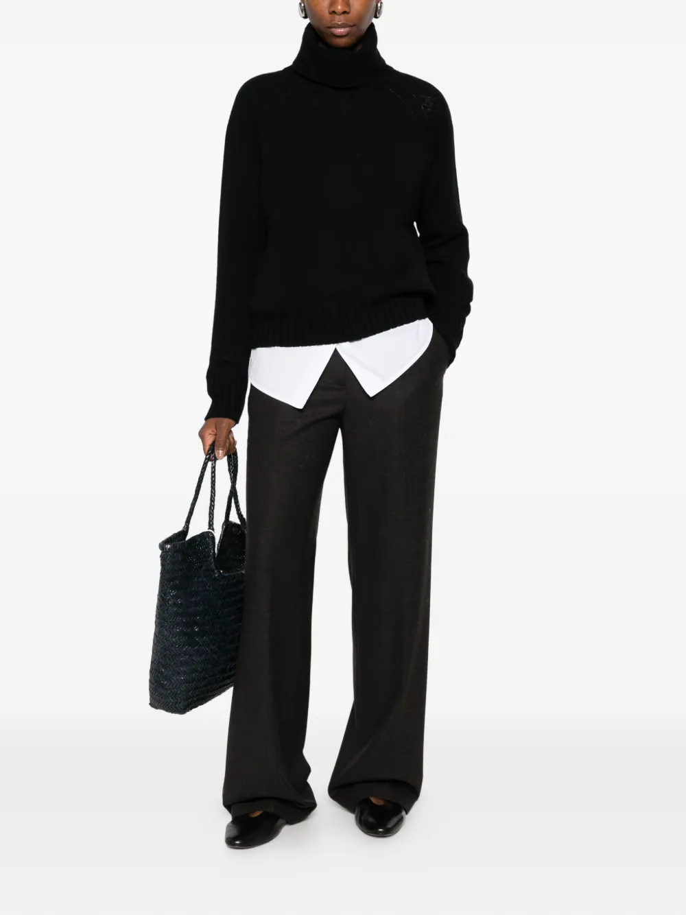 Allude Coltrui met raglan mouwen Zwart