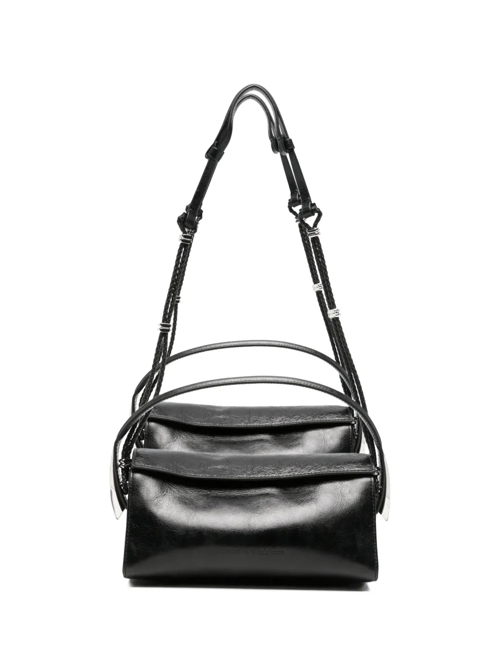 Benedetta Bruzziches braided-strap leather shoulder bag - Nero