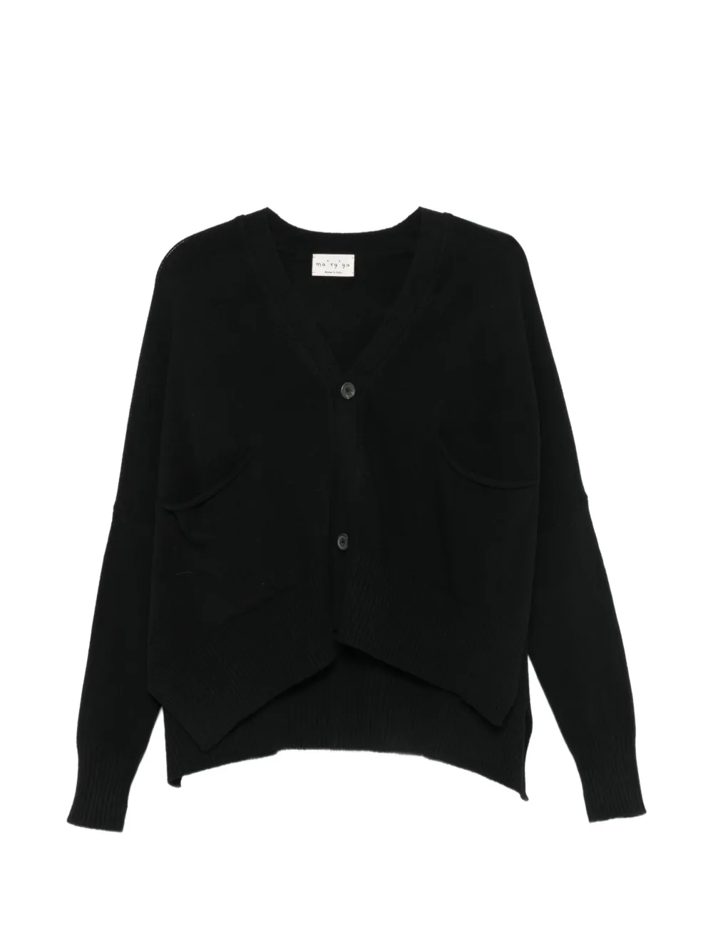 Ma'ry'ya V-neck buttoned cardigan - Black
