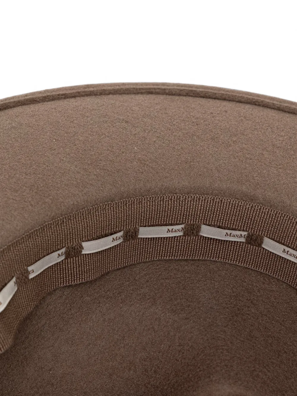 Max Mara Fedora hoed met logoplakkaat Bruin