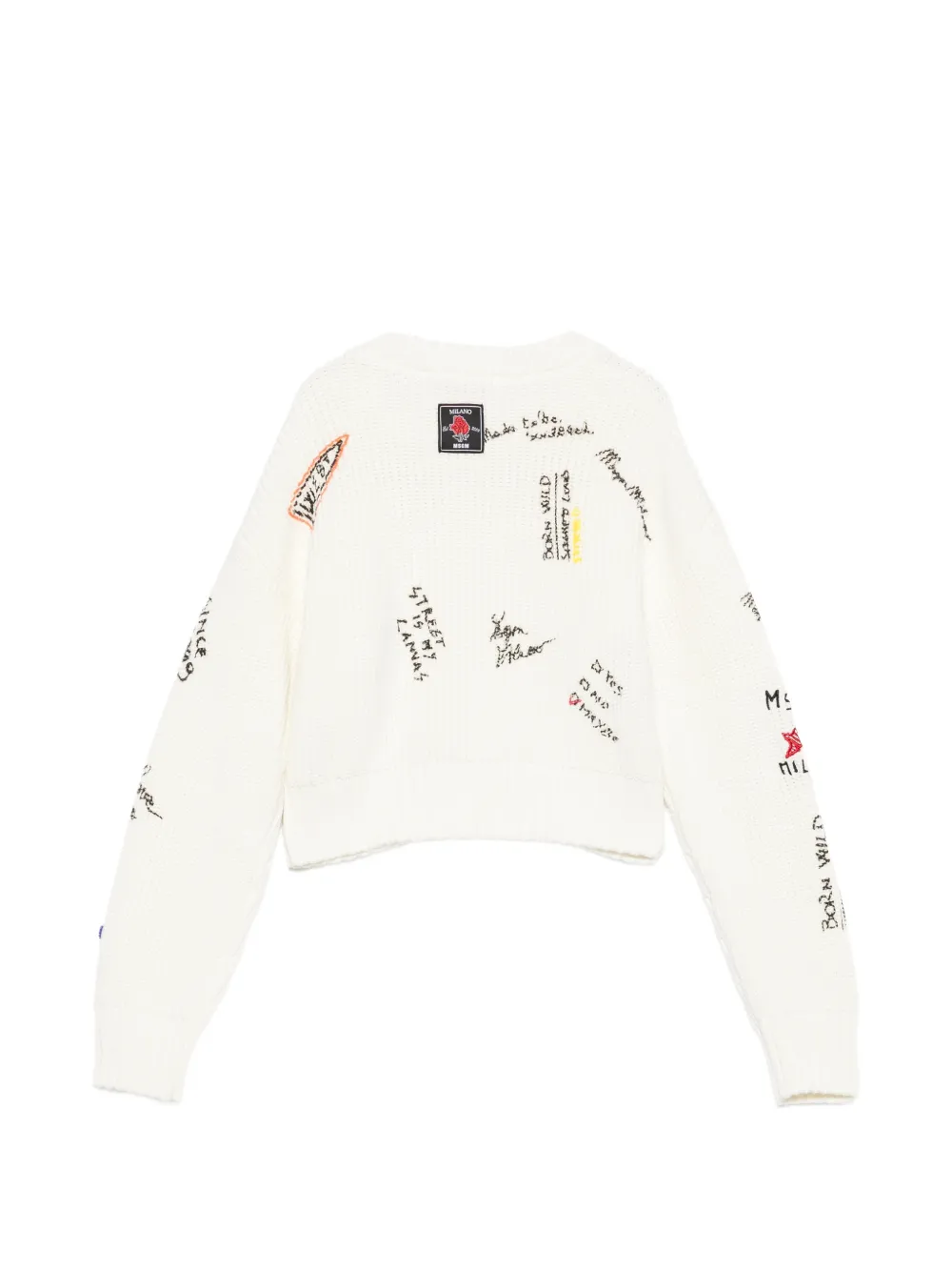 MSGM Kids Cropped trui Wit
