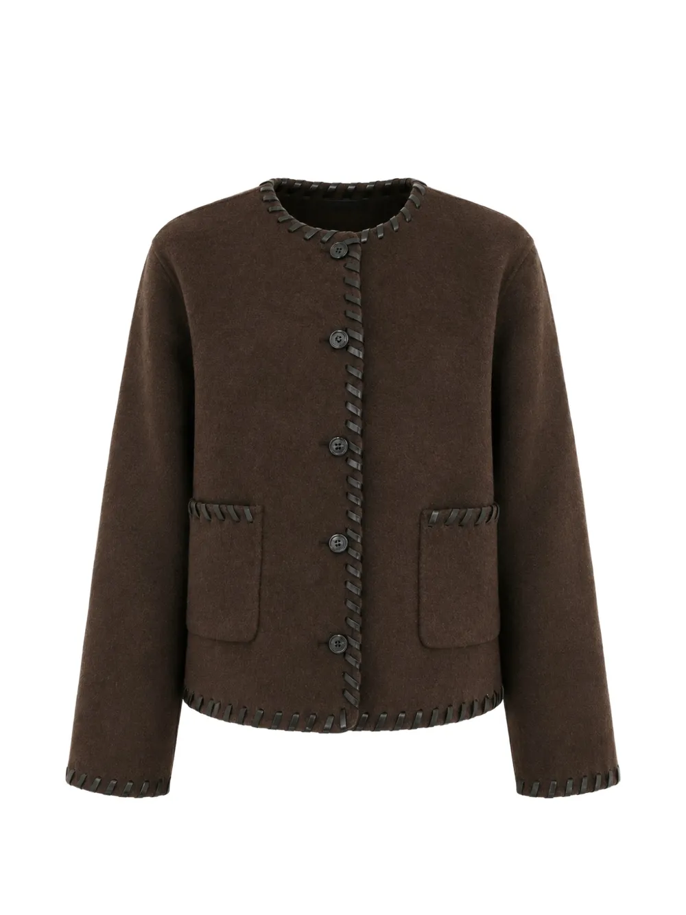 Rails Melanie whipstitch-trim jacket · XS