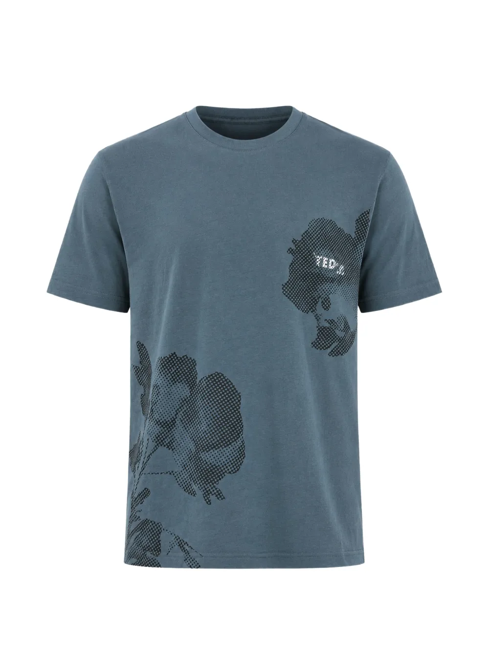 Ted Baker floral-print T-shirt - Blu