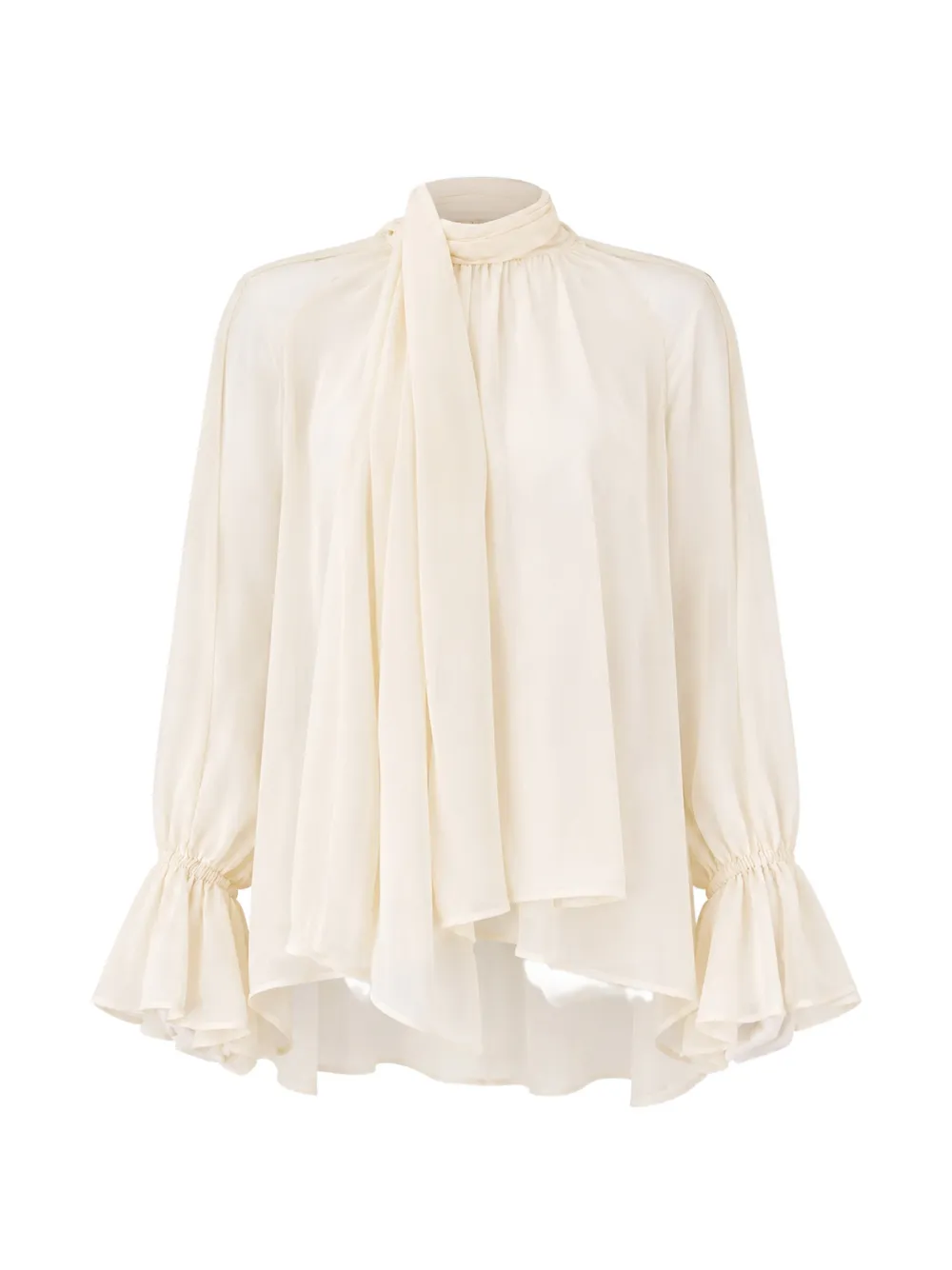 Semicouture Renie ruffled blouse - Toni neutri