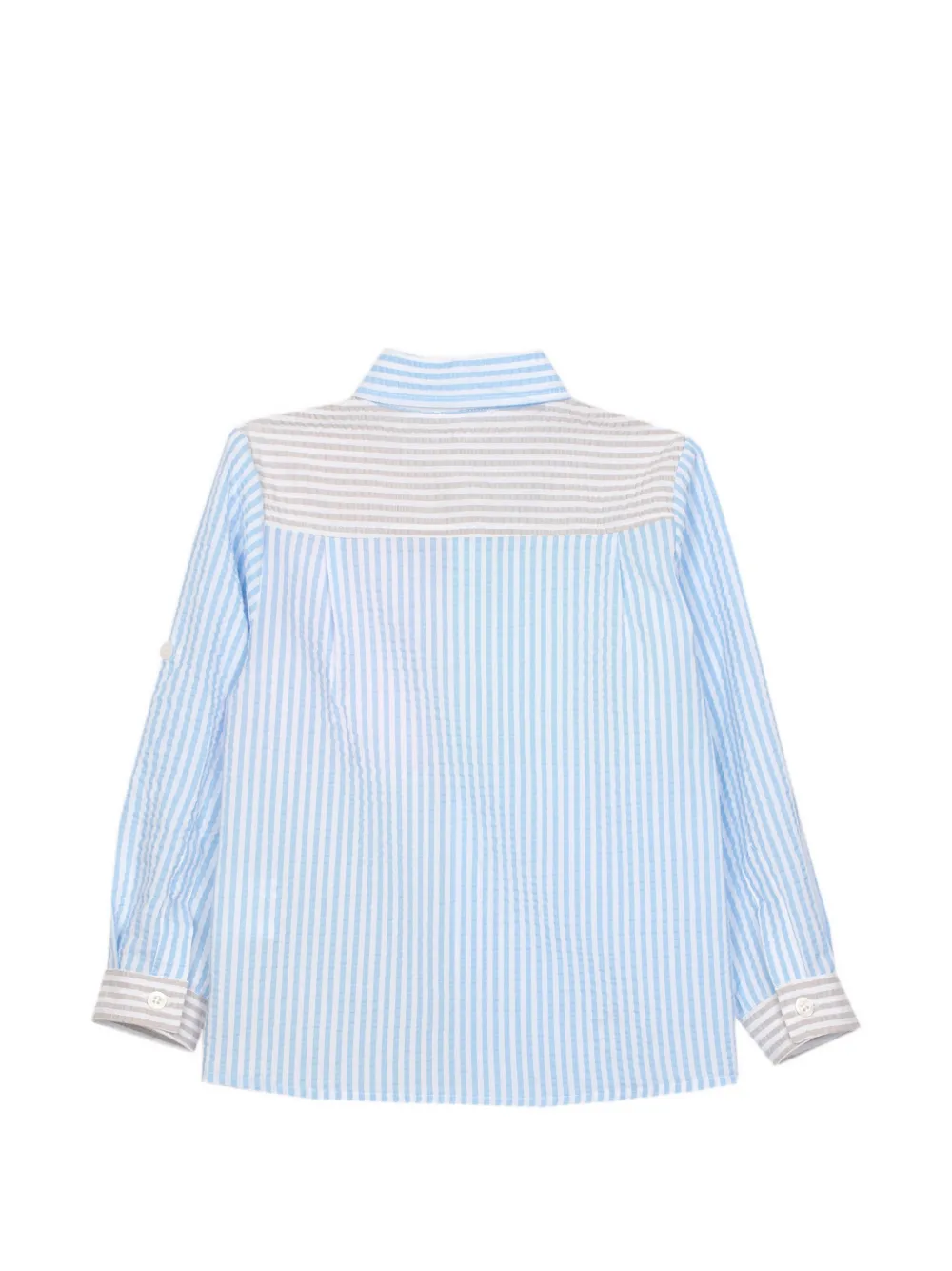 Patachou Gestreept seersucker shirt Blauw