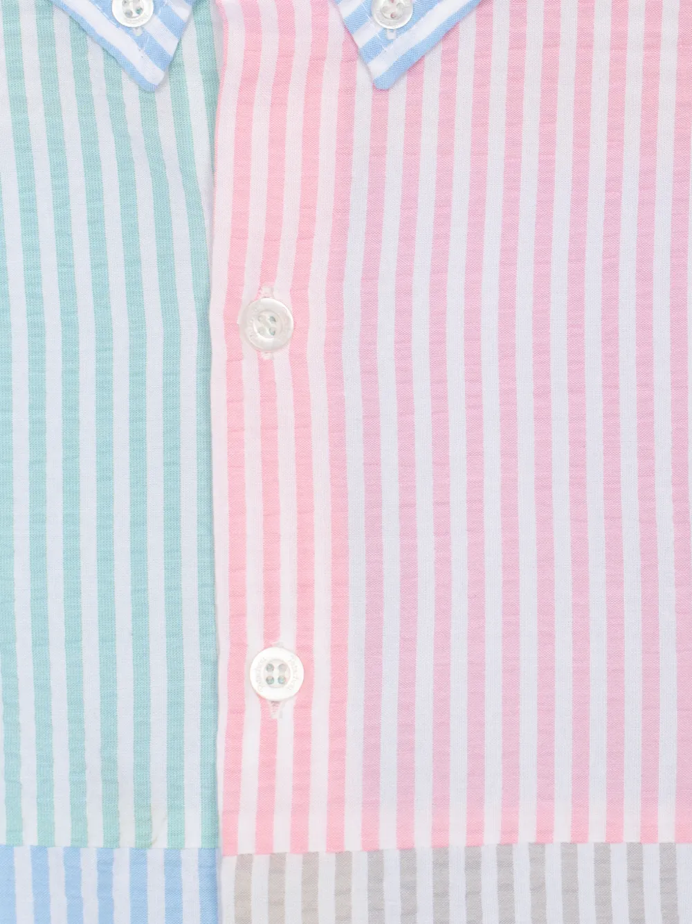 Patachou Gestreept seersucker shirt Blauw