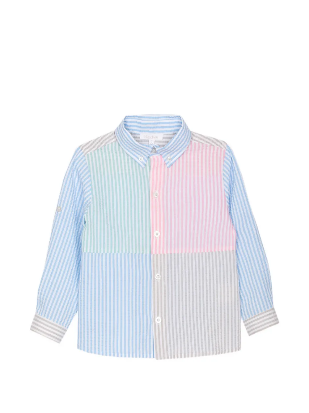 Patachou striped seersucker shirt - Blu