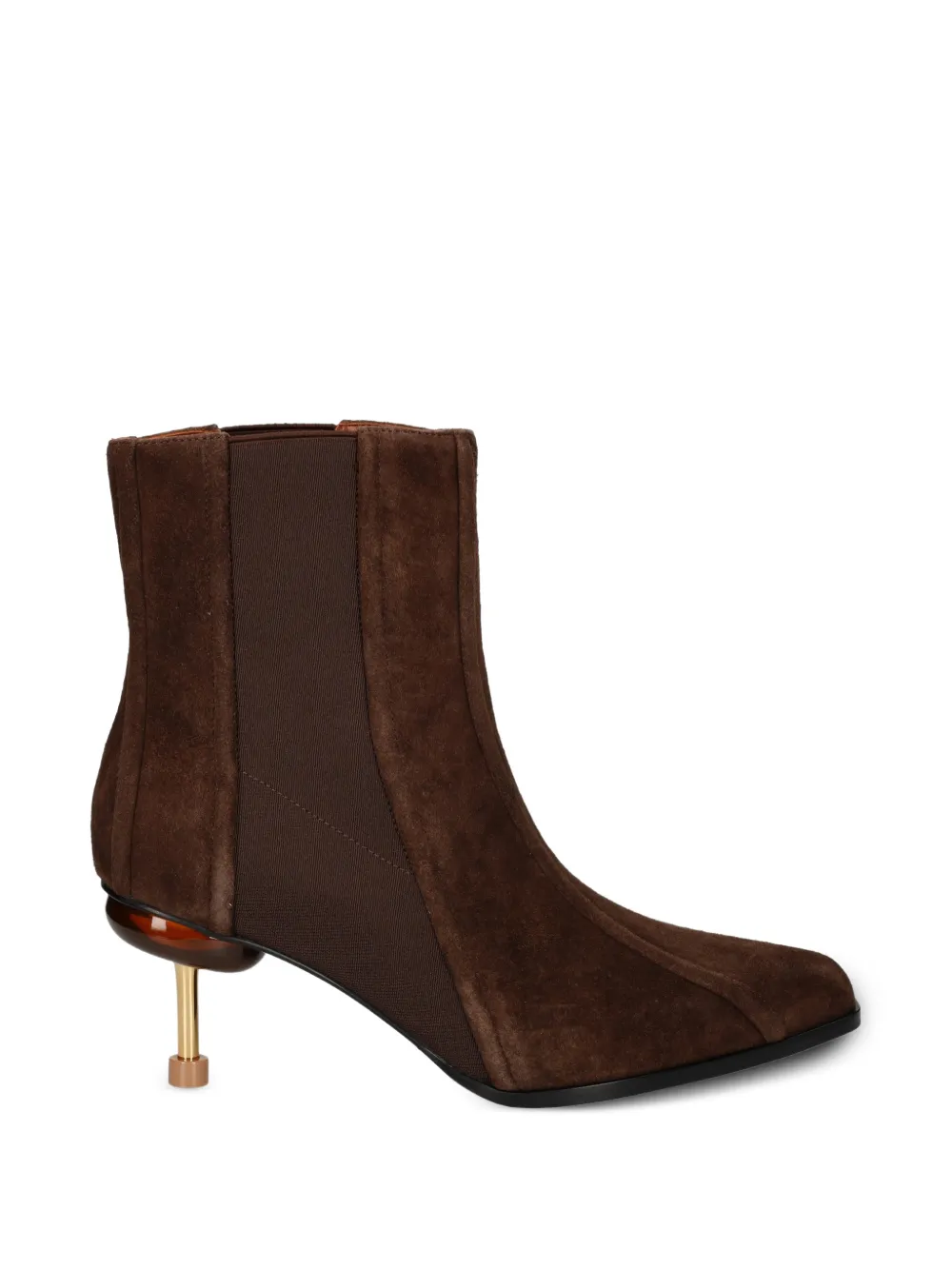 4CCCCEES bottines en daim à talon sculpté - Marron 4CCCCEES bottines en daim à talon sculpté - Marron