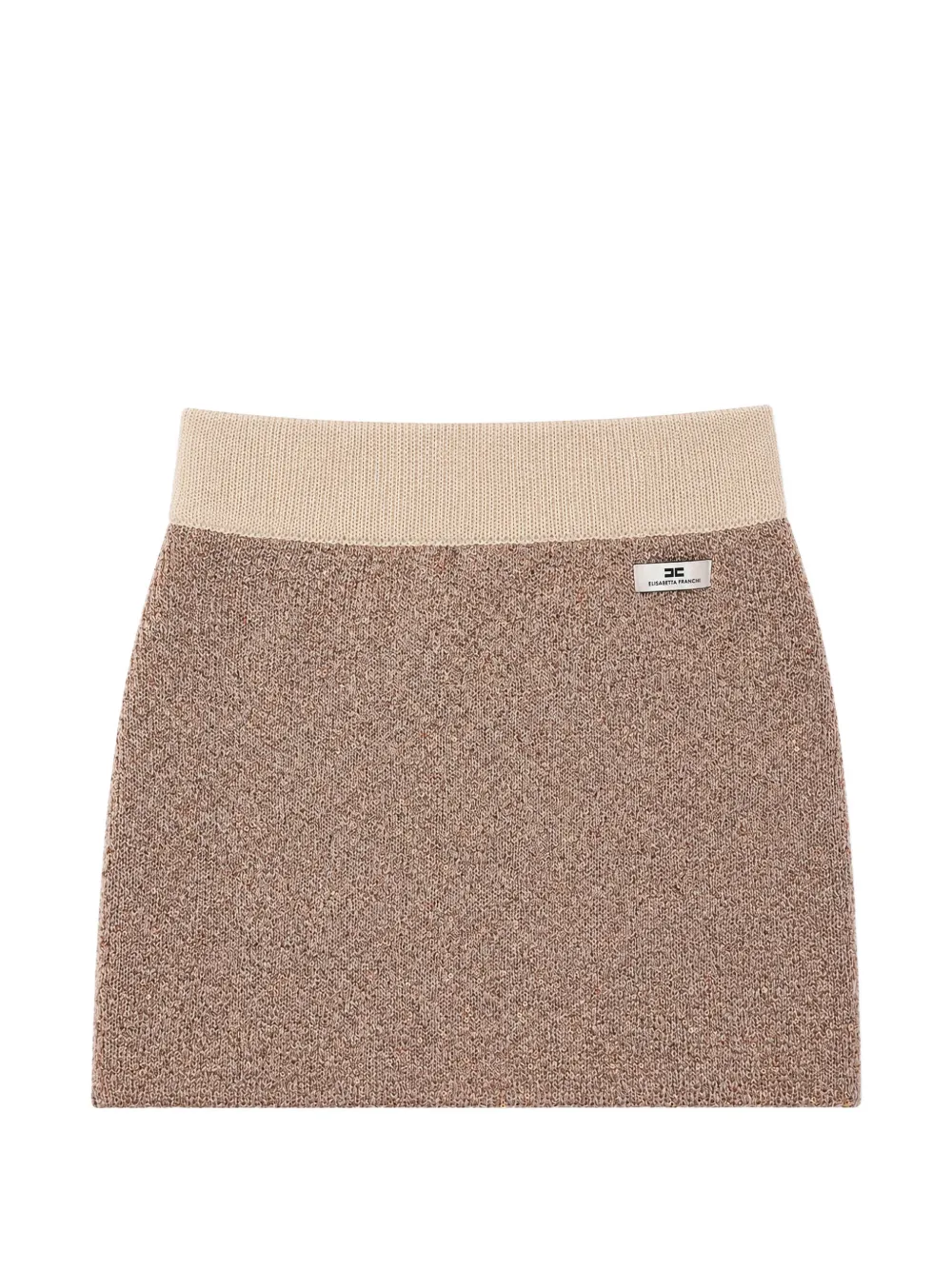 Elisabetta Franchi La Mia Bambina sequin-embellished knitted skirt - Oro