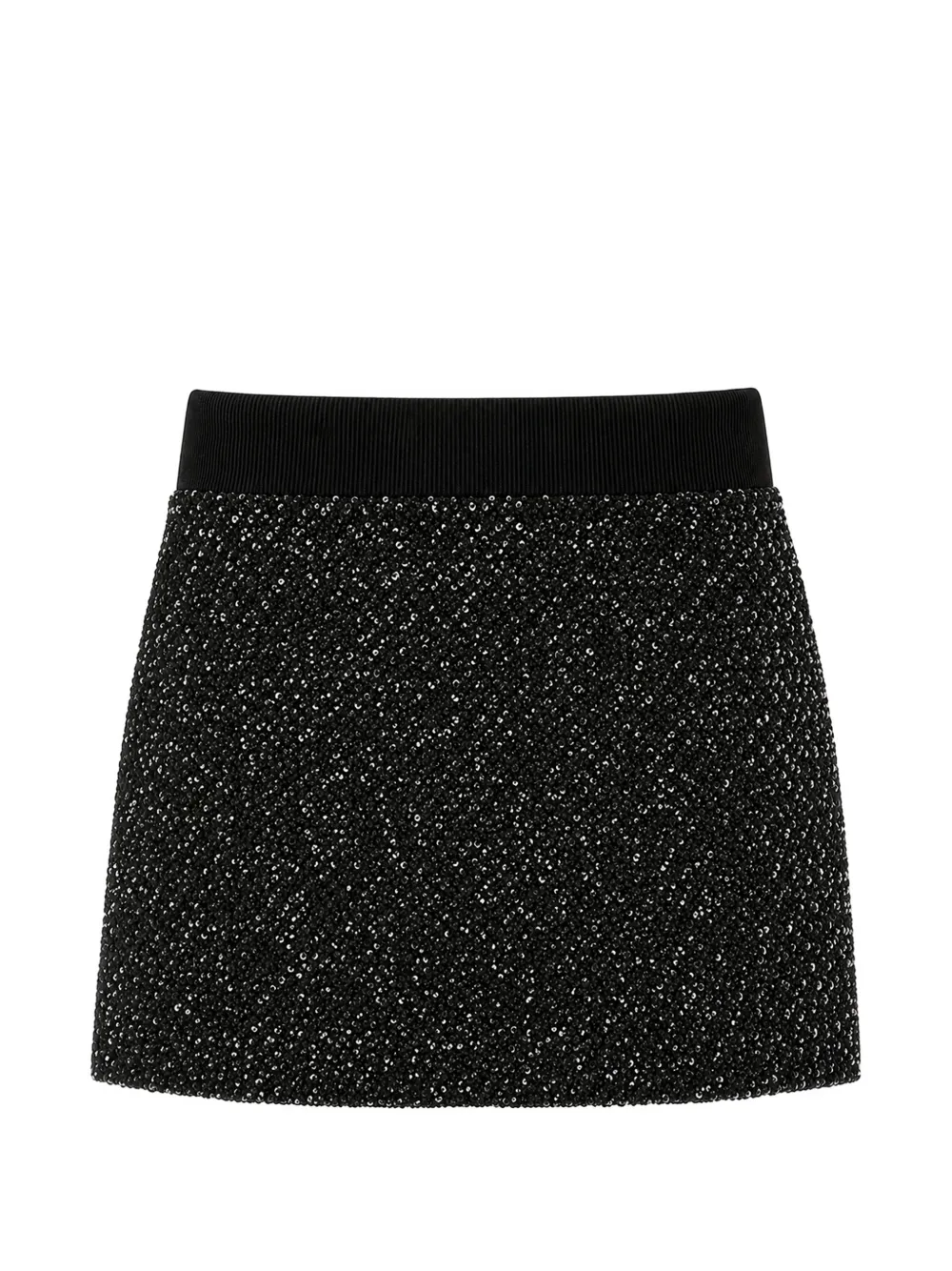 Elisabetta Franchi La Mia Bambina Rok verfraaid met pailletten en logo-patch Zwart