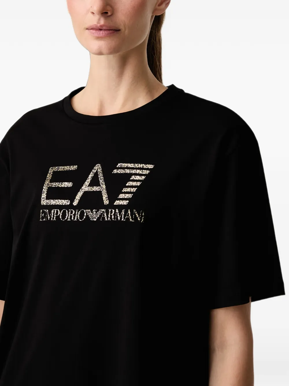 Ea7 Emporio Armani T-shirt met logoprint Zwart