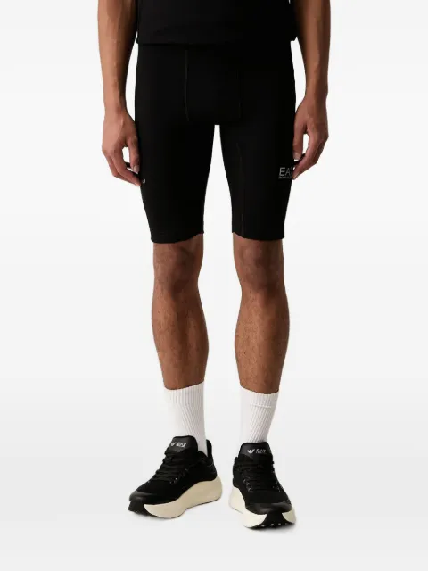 Ea7 Emporio Armani logo-print cycling shorts