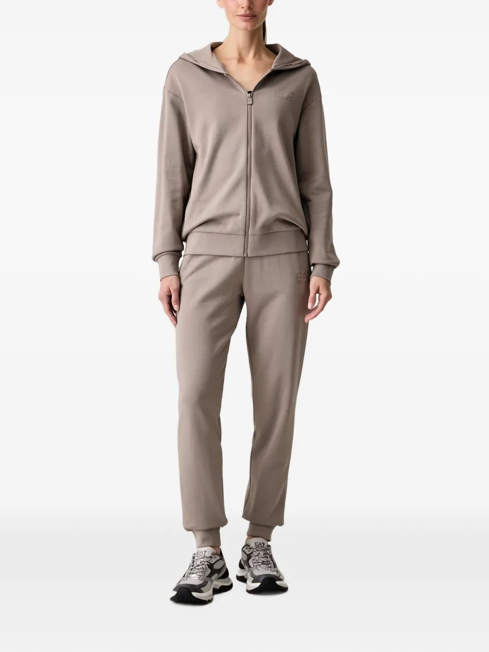 Ea7 Emporio Armani Trainingspak met logoprint Beige