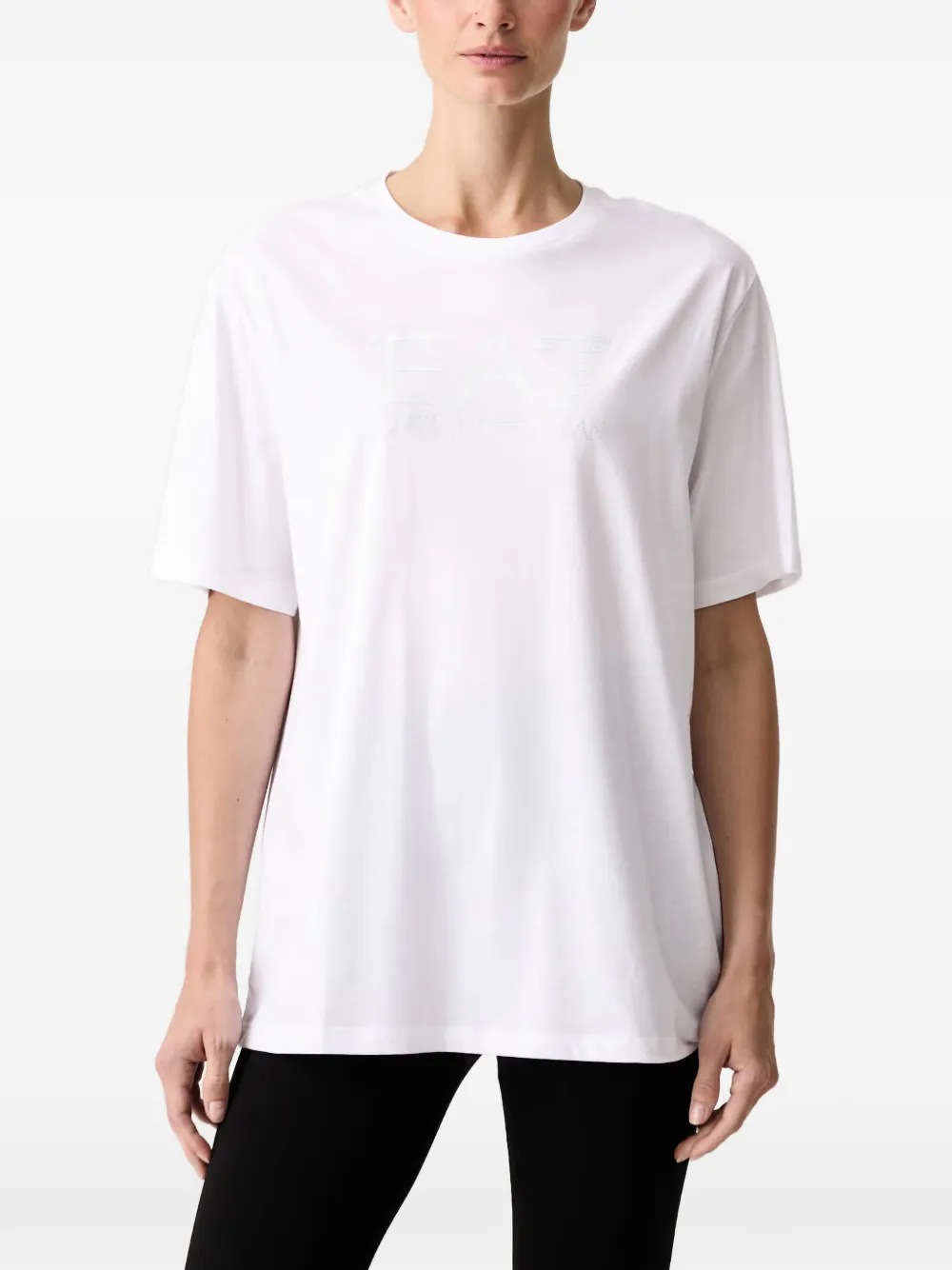 Ea7 Emporio Armani logo-print T-shirt - Bianco