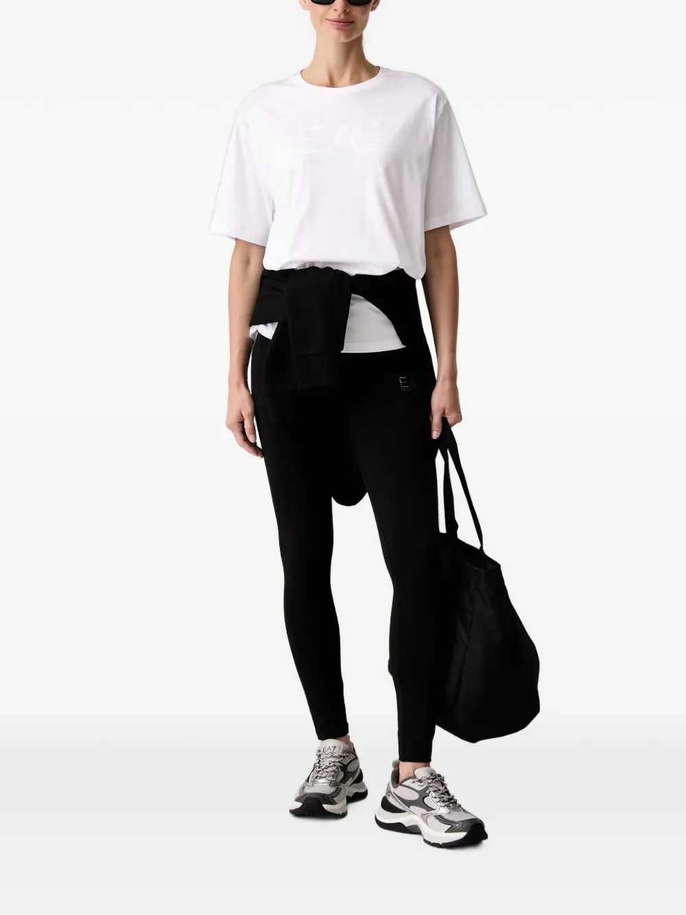 Ea7 Emporio Armani T-shirt met logoprint Wit