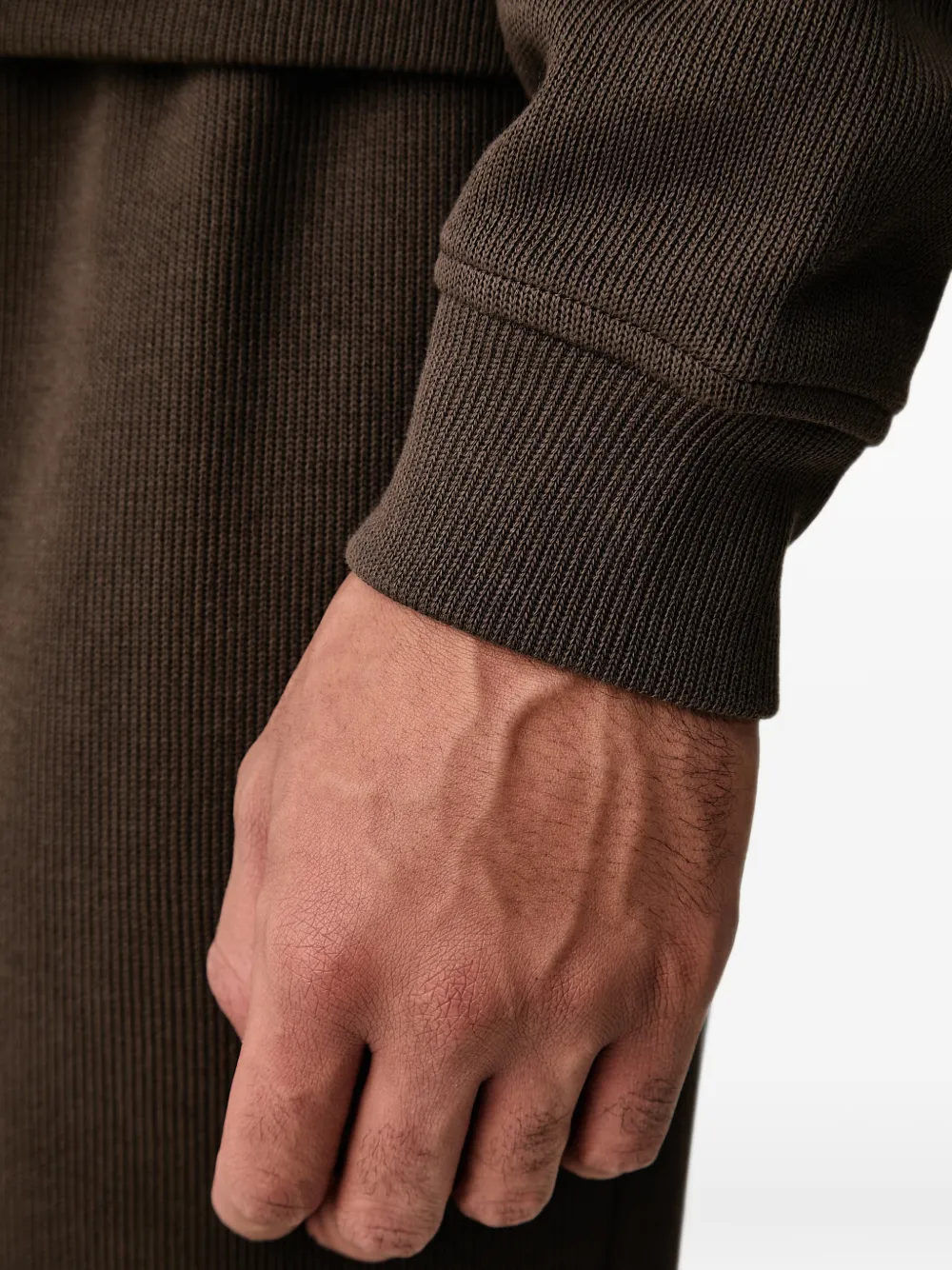 Ea7 Emporio Armani Trui met logopatch Bruin