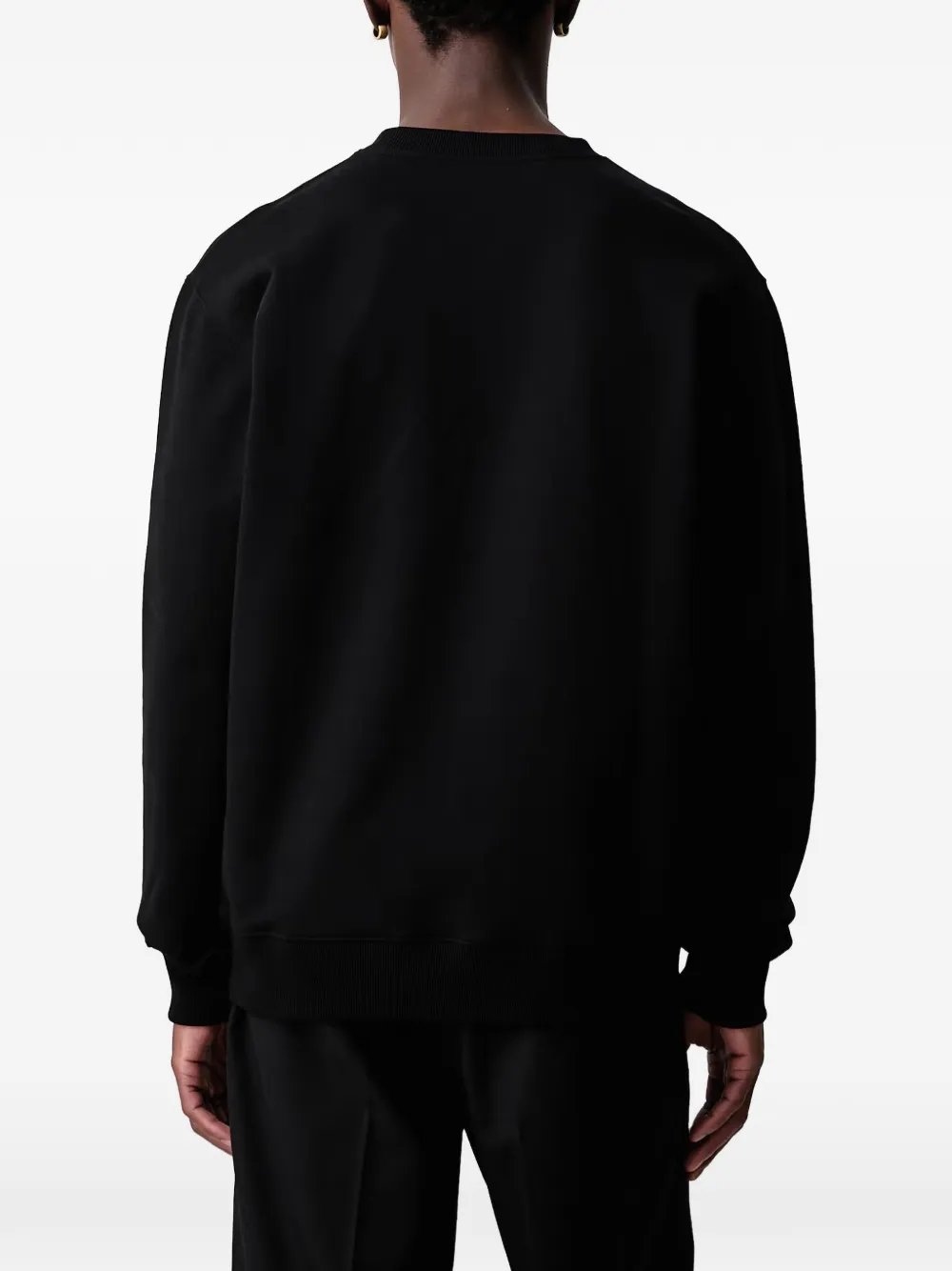 Drôle De Monsieur Sweater met geborduurd logo Zwart