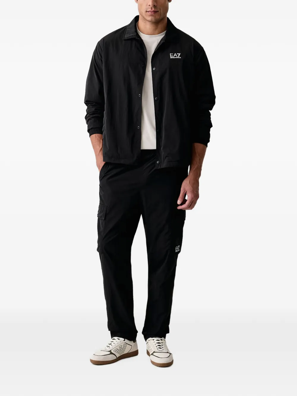 Ea7 Emporio Armani T-shirt met logopatch Grijs