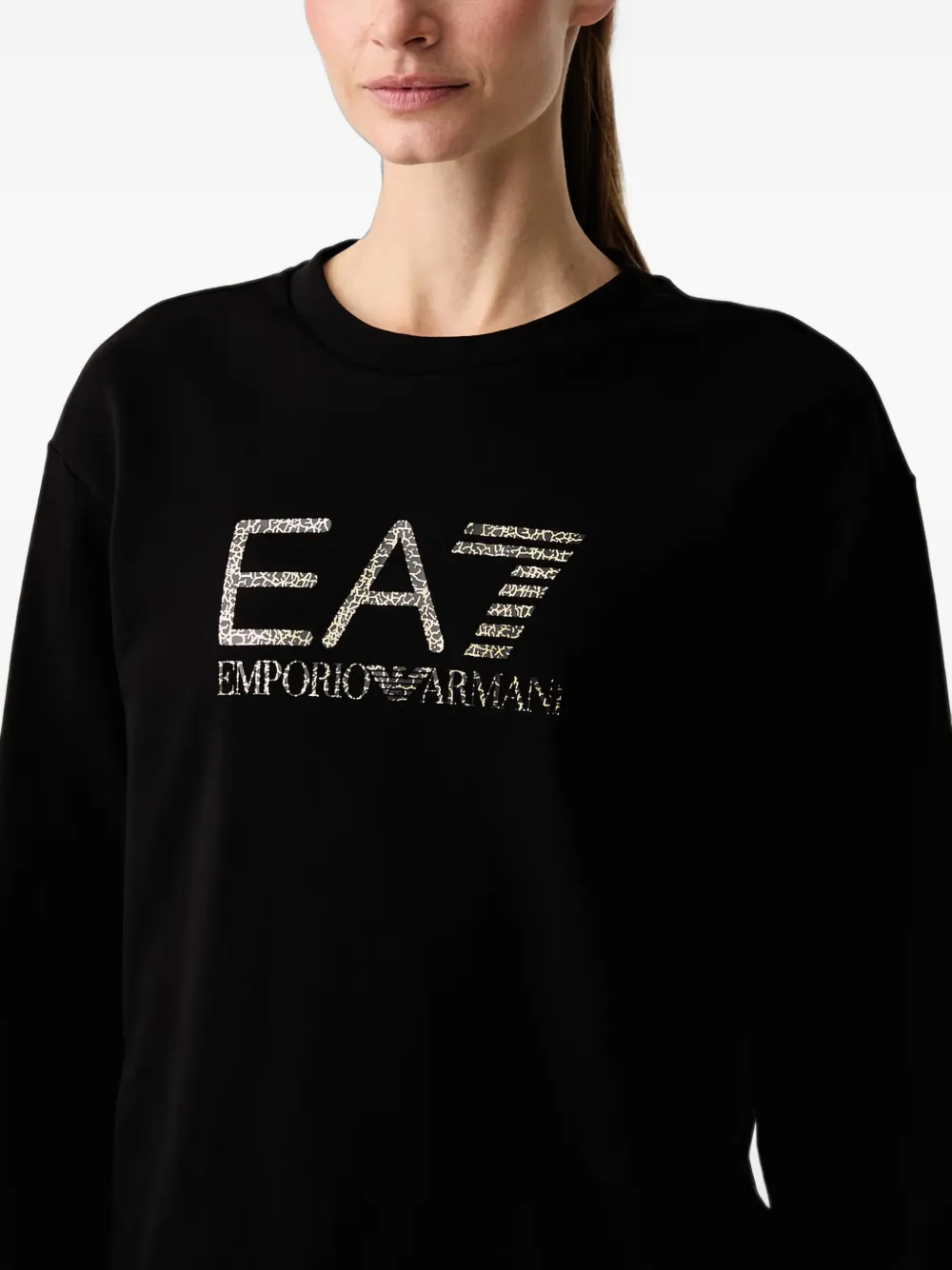 Ea7 Emporio Armani Sweater met logoprint Zwart