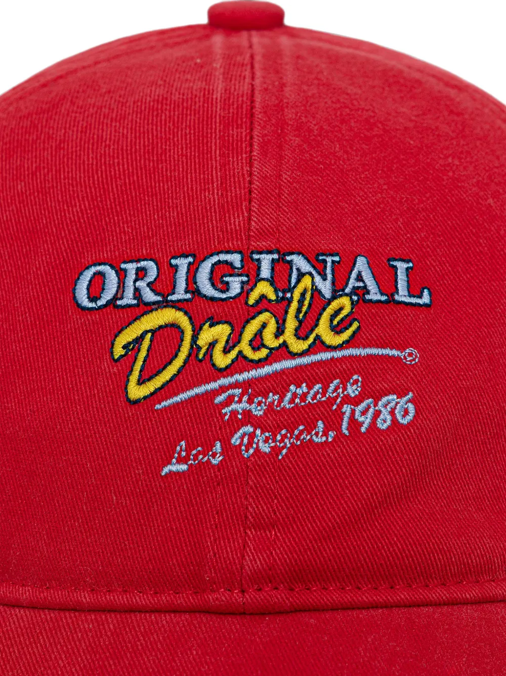 Drôle De Monsieur Original Drole honkbalpet met geborduurd logo Rood