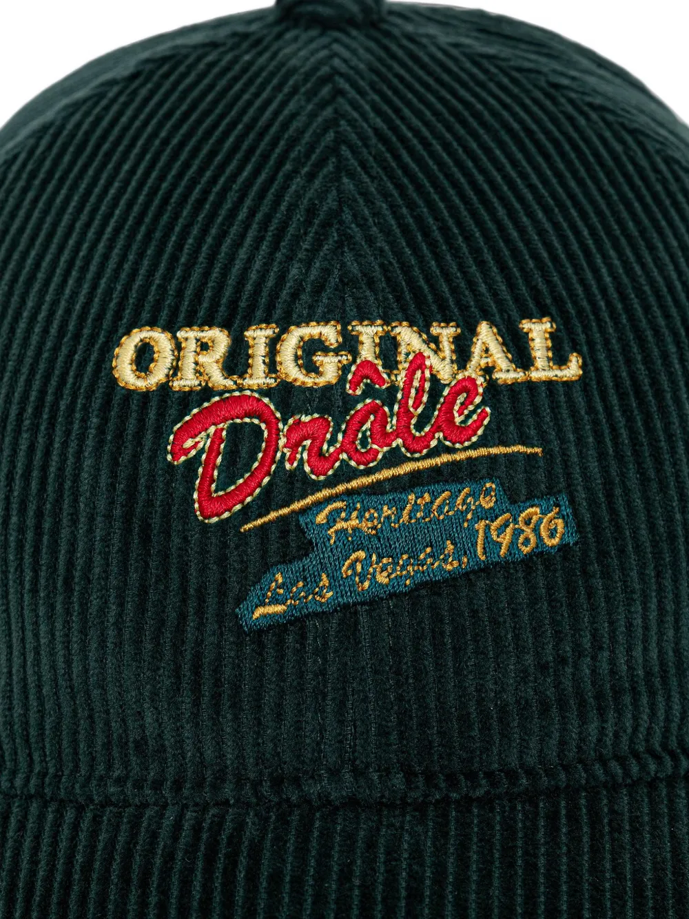 Drôle De Monsieur Honkbalpet met geborduurd logo Groen