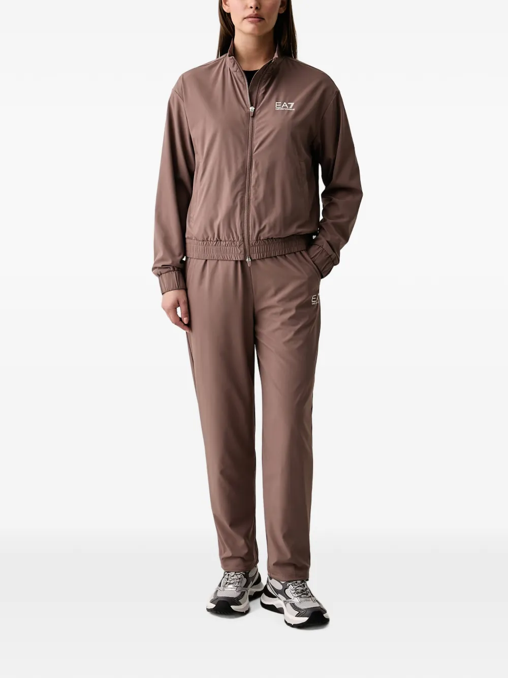 Ea7 Emporio Armani Trainingspak met logoprint Bruin