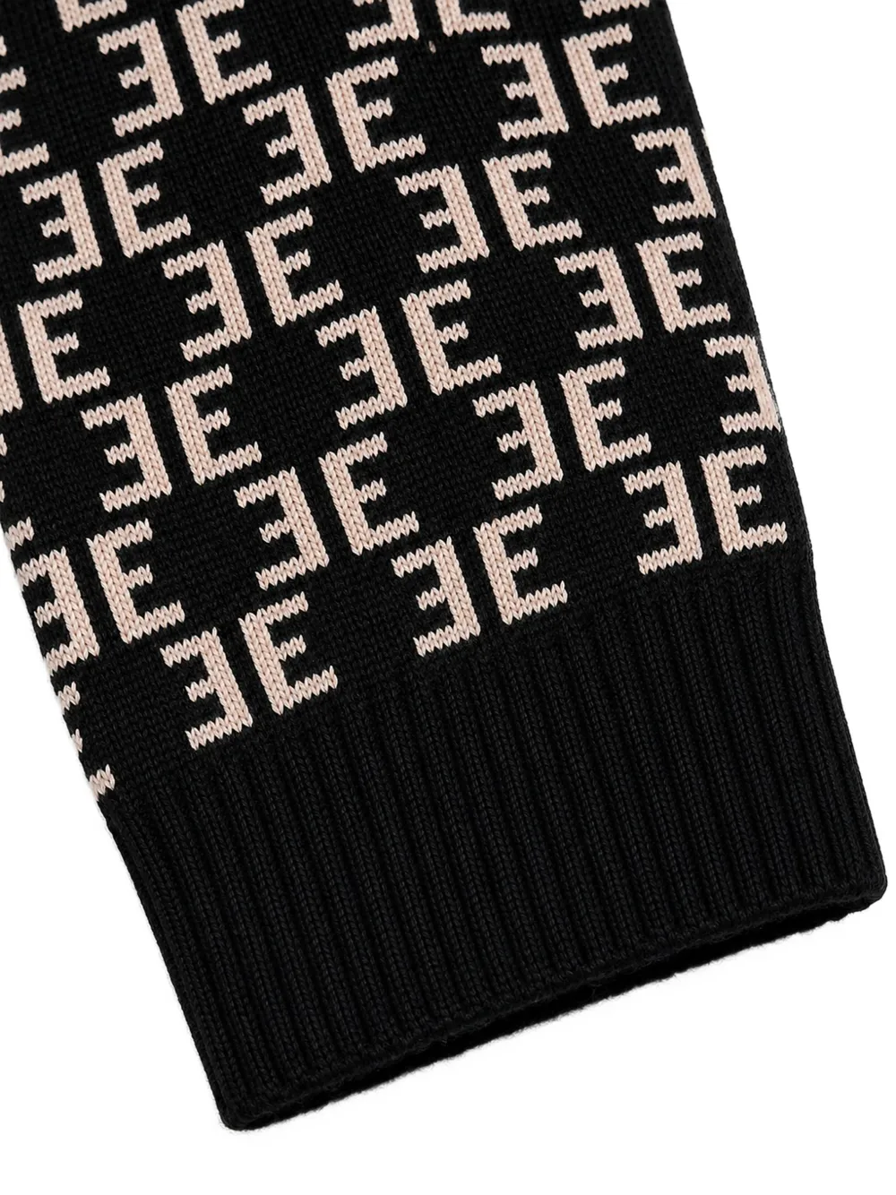 Elisabetta Franchi La Mia Bambina Vest met knopen en monogram-patroon Zwart