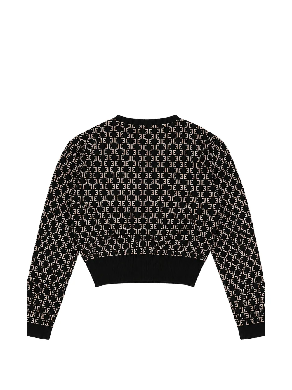 Elisabetta Franchi La Mia Bambina Vest met knopen en monogram-patroon Zwart