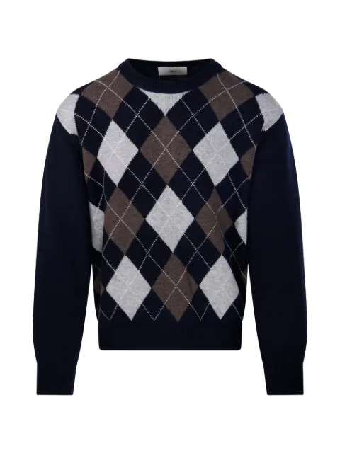 DUNST argyle-knit sweater