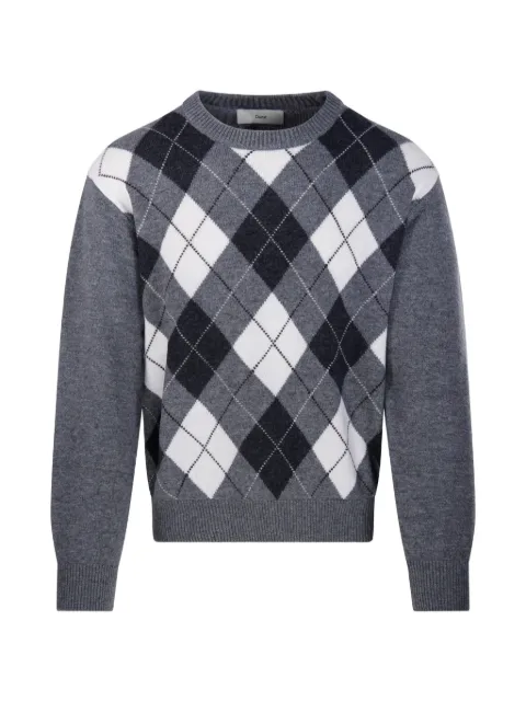 DUNST argyle-pattern sweater