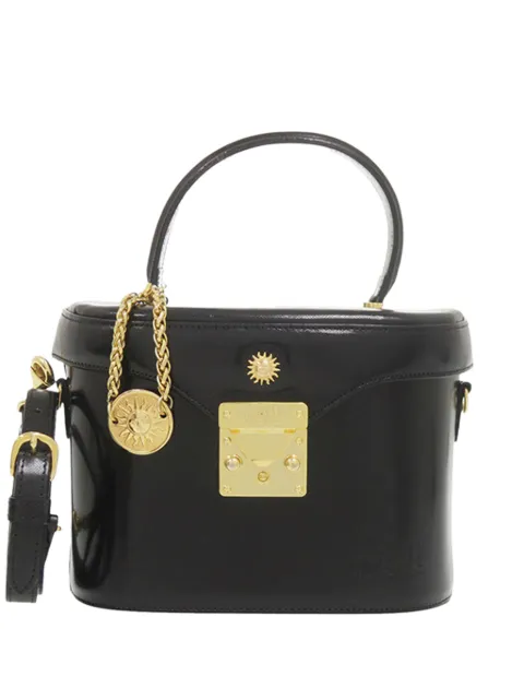 Versace Pre-Owned 1990-1995 Leather Sun Medallion Vanity Bag satchel