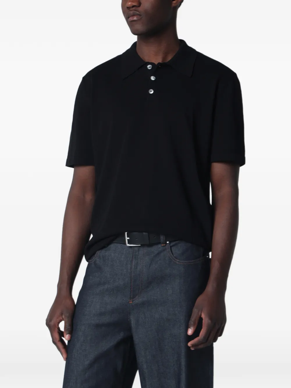 A.P.C. logo-embroidered short-sleeve polo shirt · XL