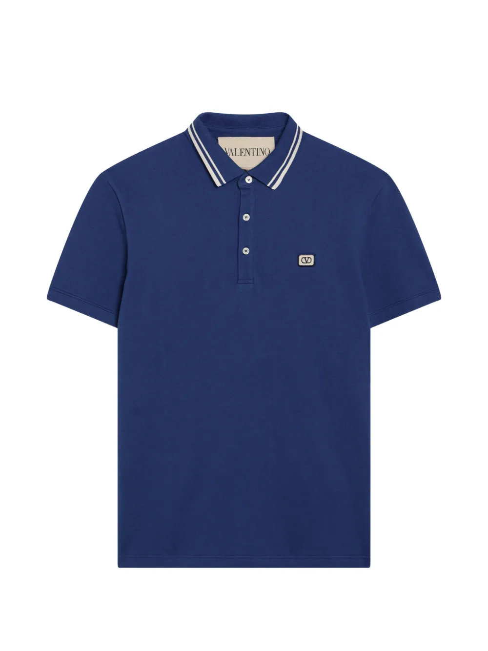 Valentino Garavani cotton-piqué polo shirt with VLogo-patch · S