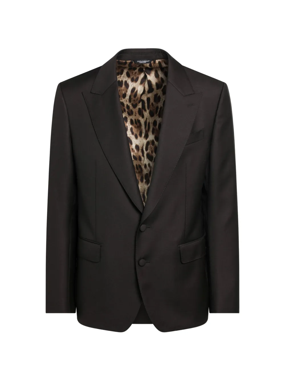 Dolce & Gabbana single-breasted Sicilia light jacket in light wool - Marrone