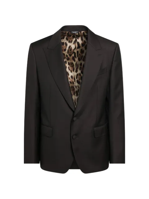 Dolce & Gabbana single-breasted Sicilia light jacket in light wool