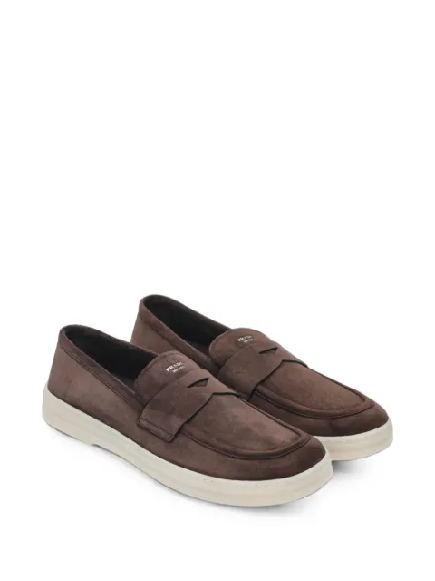 Prada suede loafers