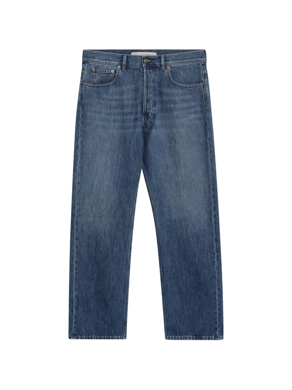 Valentino Garavani logo-patch straight-leg jeans - Blu