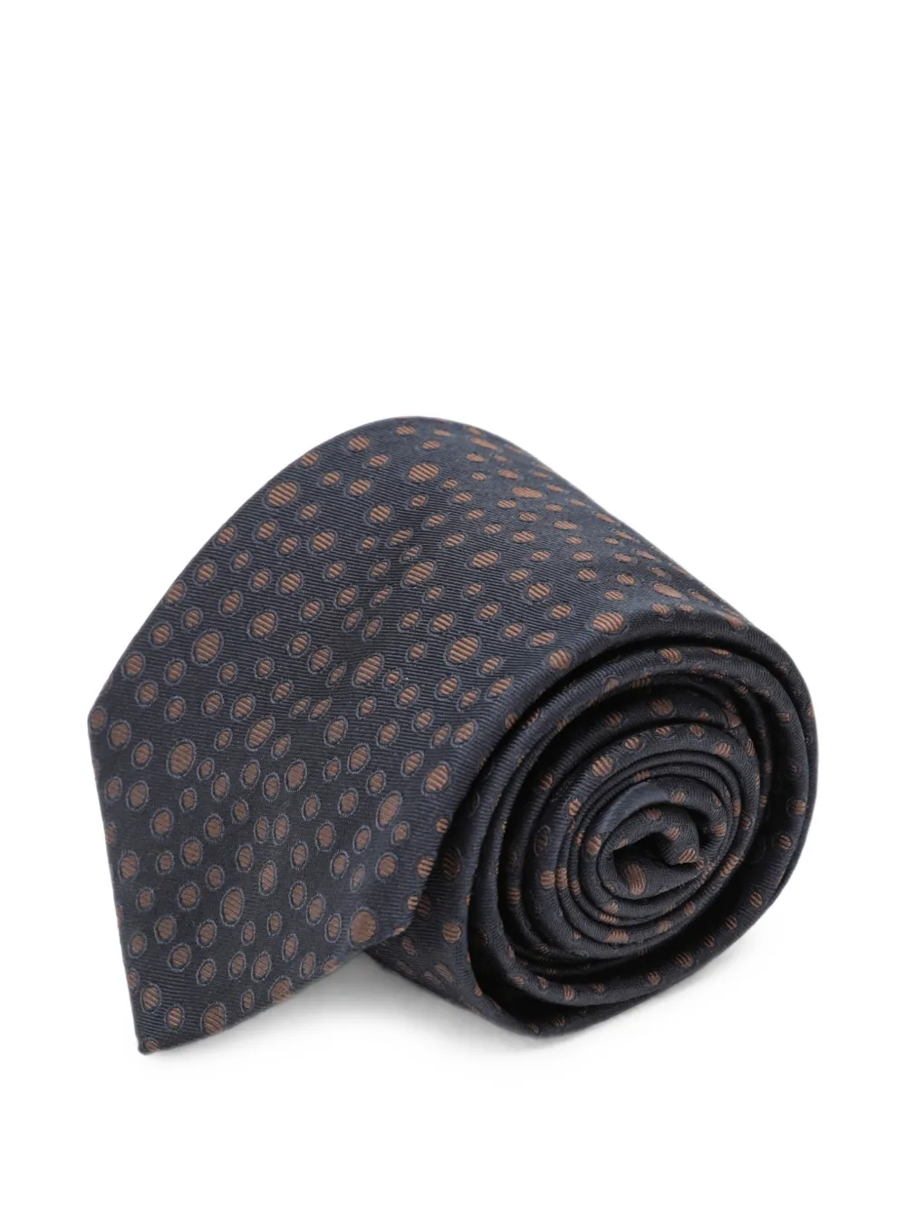 Ferragamo Pois-print silk tie - Blu