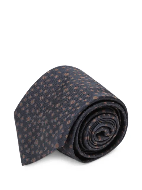 Ferragamo Pois-print silk tie