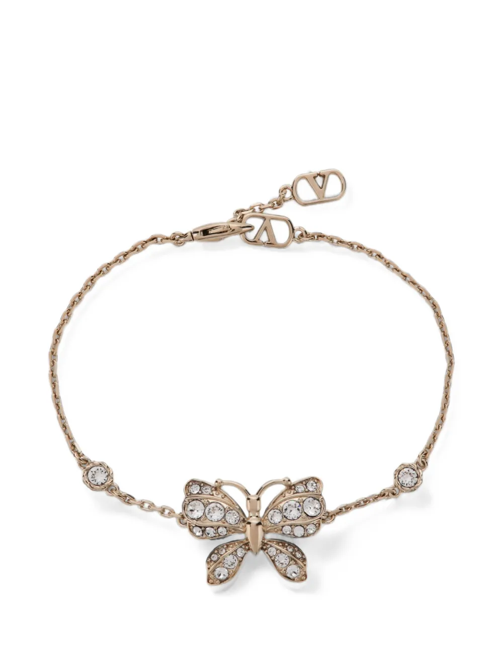 Valentino Garavani crystal-embellished butterfly bracelet - Oro