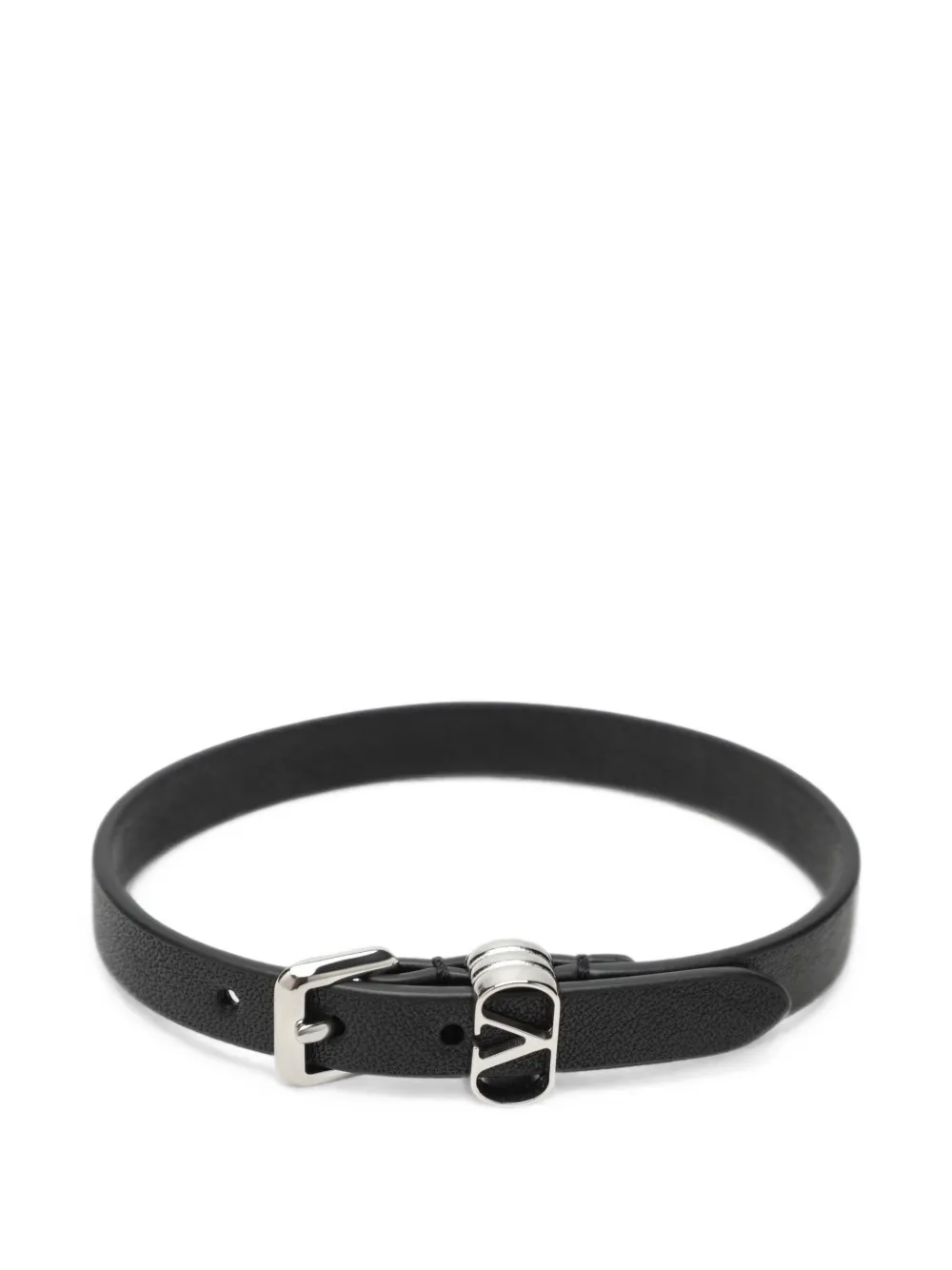Valentino Garavani Ovalette calfskin bracelet - Nero