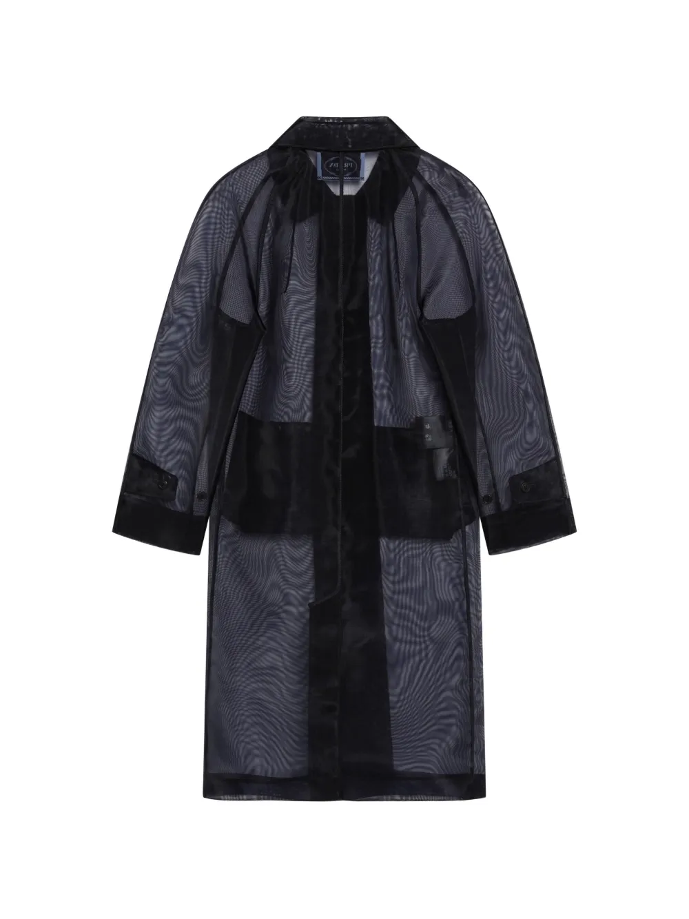 Prada single-breasted crinoline coat Blauw