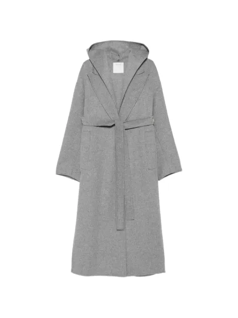 Sportmax abrigo con cinturón y capucha