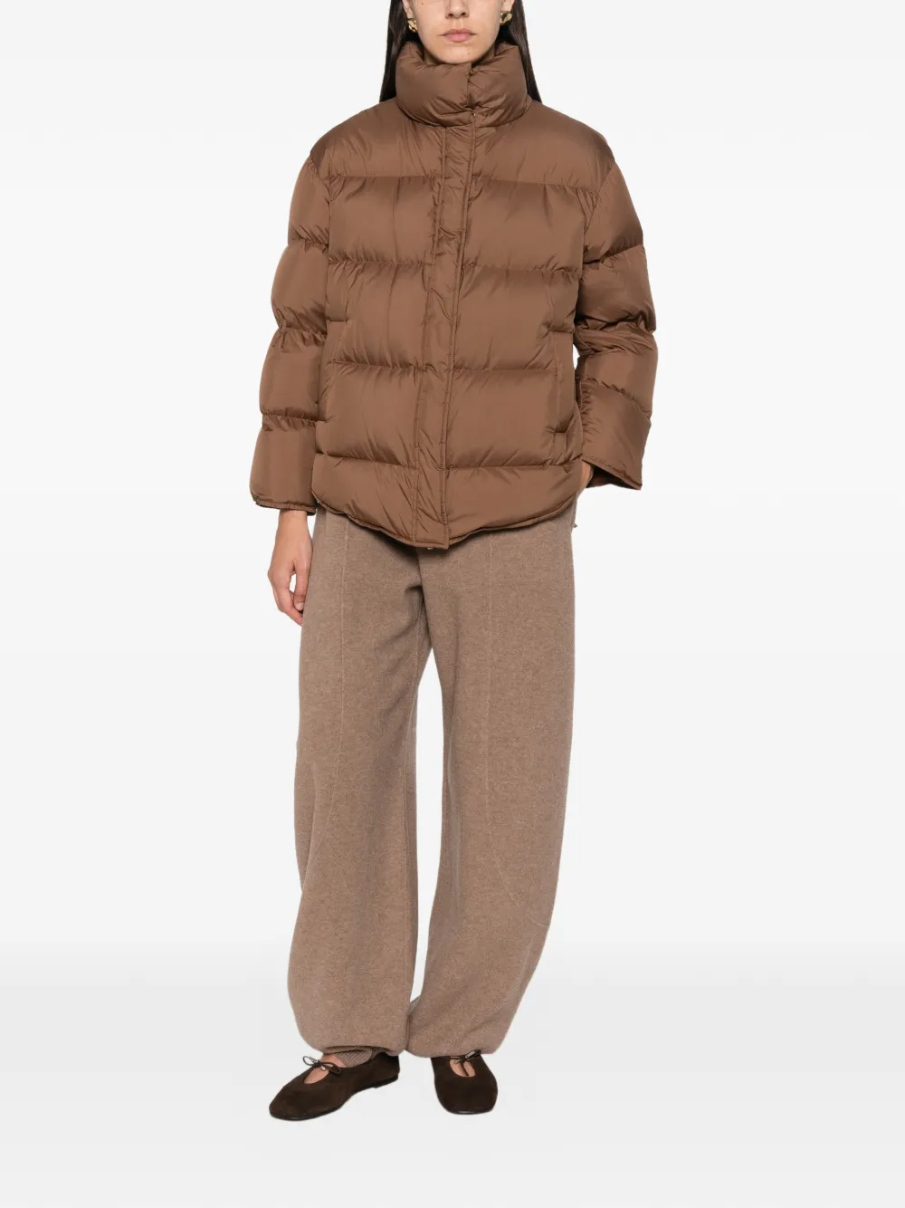 Max Mara Gewatteerd donsjack Bruin