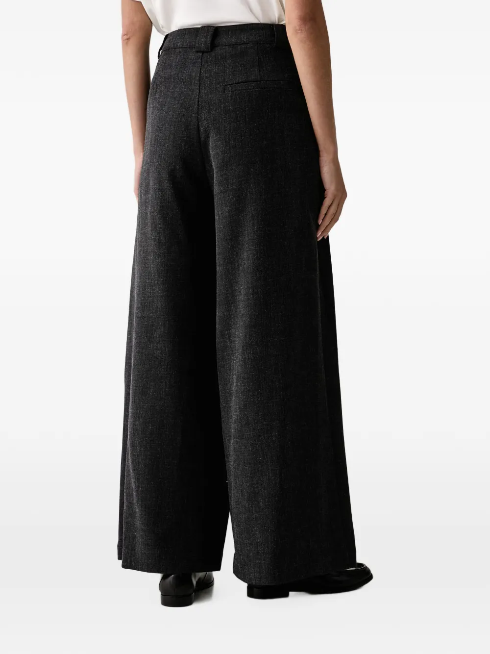 Eleh High-waist palazzo plooibroek Grijs