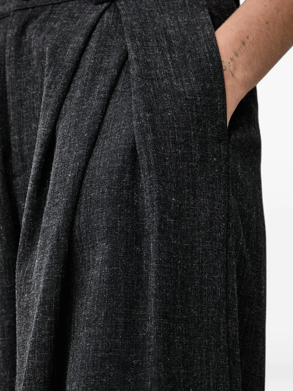 Eleh High-waist palazzo plooibroek Grijs
