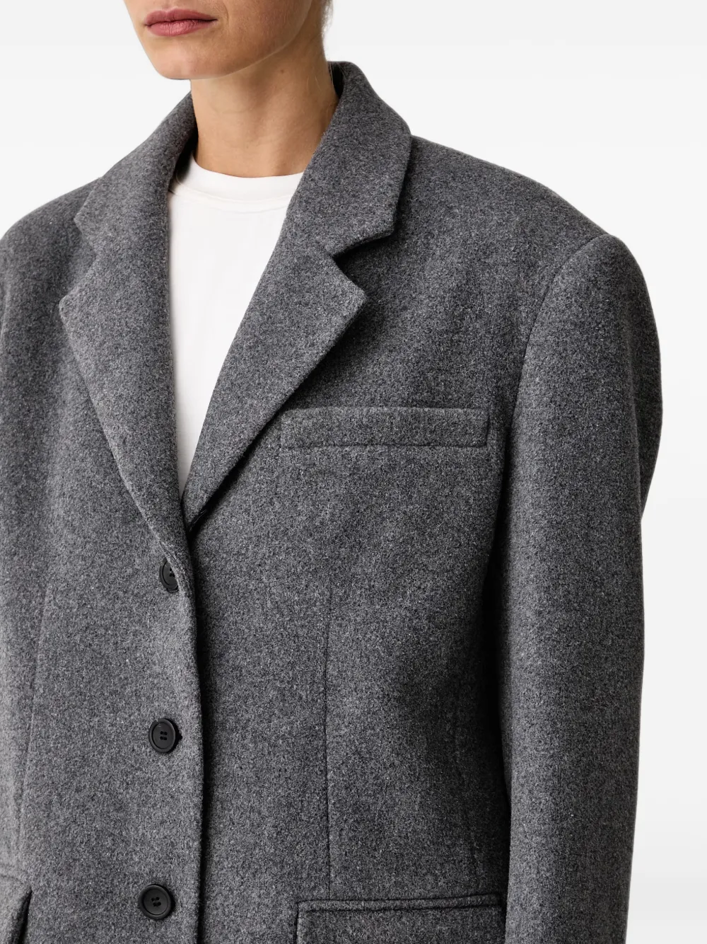Eleh Blazer met enkele rij knopen Grijs